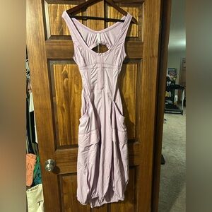Anthropologie Lavender Backless Sleeveless Maxi Dress